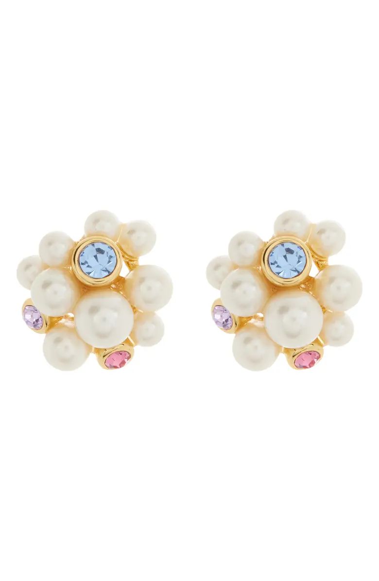 kate spade new york imitation pearl & crystal cluster stud earrings | Nordstromrack | Nordstrom Rack
