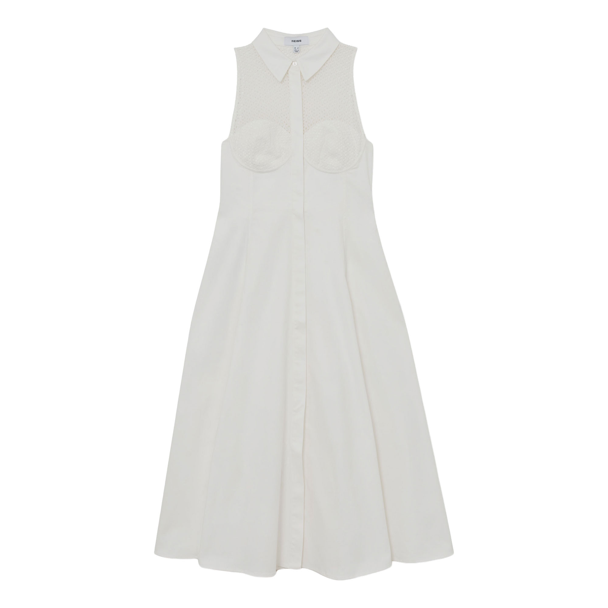 REISS Hera Broderie Dress - White | Brown Thomas (IE)