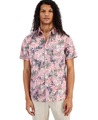 Sun + Stone Men's Hans Regular-Fit Tropical Floral-Print Button-Down Shirt, Created for Macy's - ... | Macys (US)