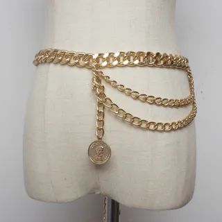 Layered Chain Belt Gold - One Size | YesStyle Global