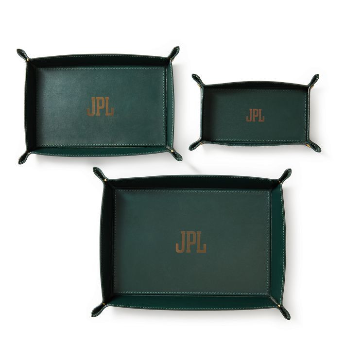 Rustic Leather Catchall Tray | Mark and Graham