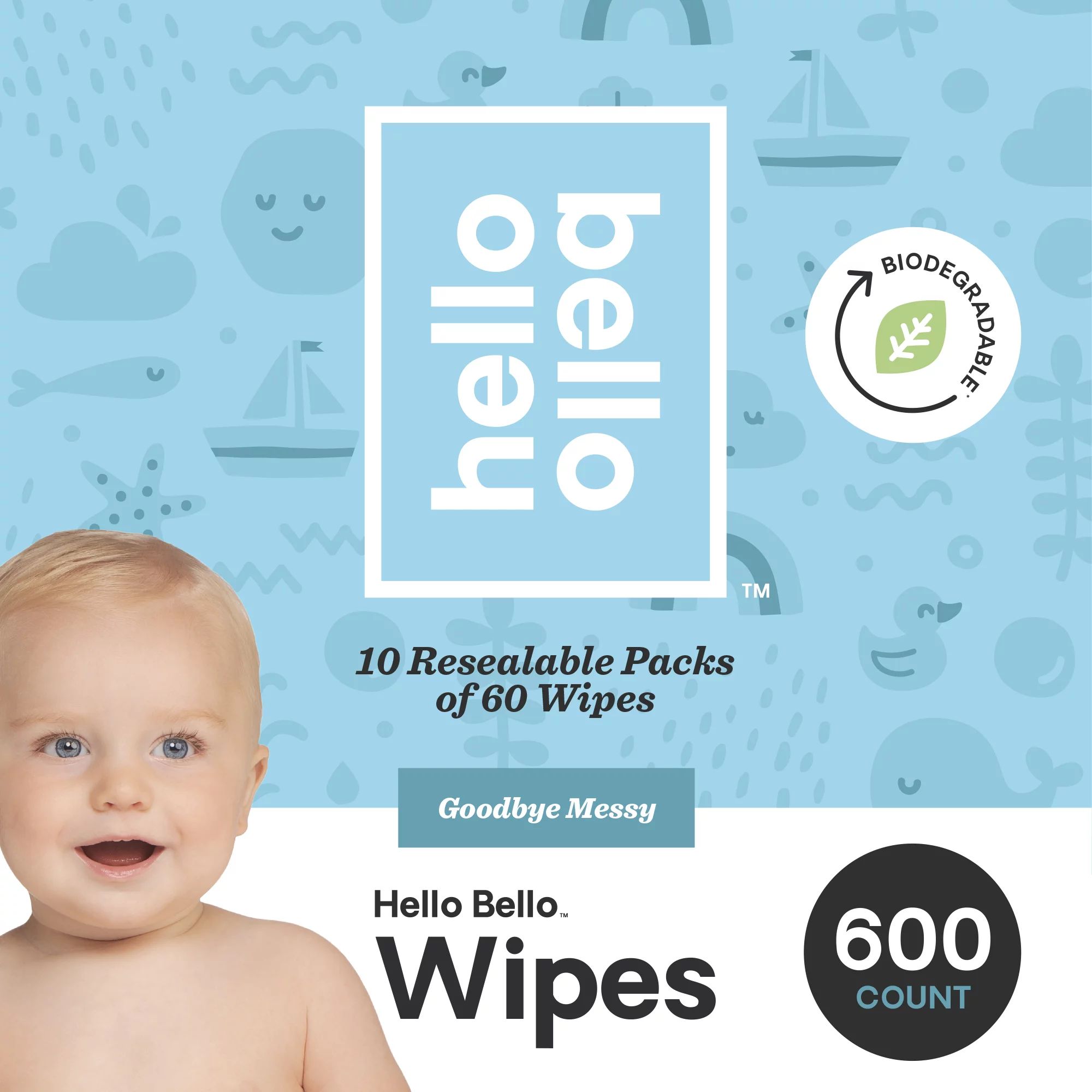 Hello Bello Baby Wipes, Unscented, 600 Count | Walmart (US)