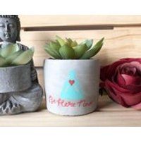 Be Here Now, Faux Succulent Plant, Fake Succulent Decor, Yoga Gift, Gift for Yogi, Yoga Studio, Meditation Gift, Yoga Pose Art, Fake Plant | Etsy (US)
