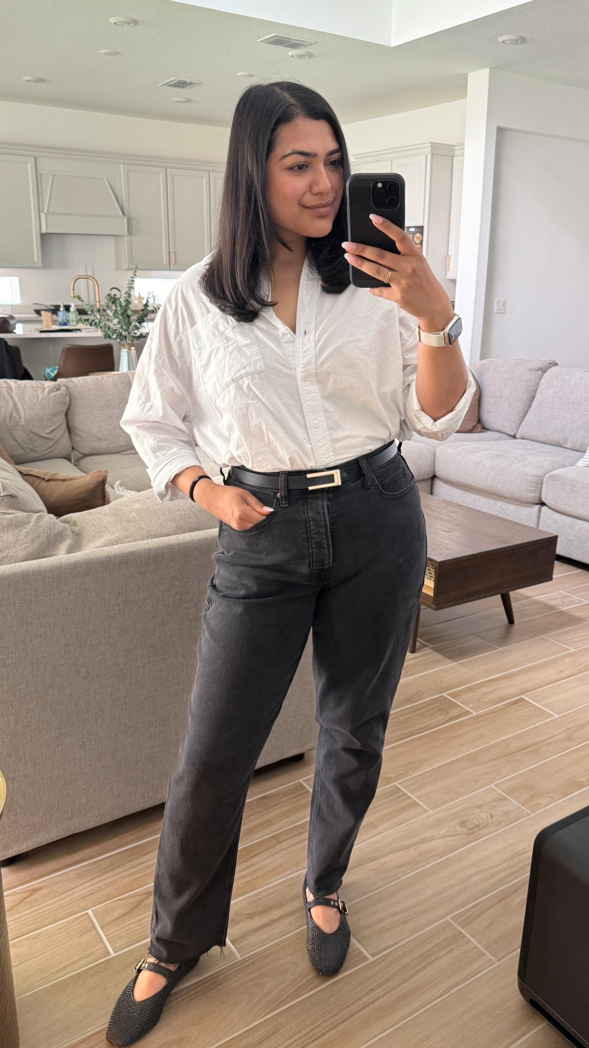 The perfect classic look for work or casual wear. A closet staple is a white button down! 

#LTKMidsize