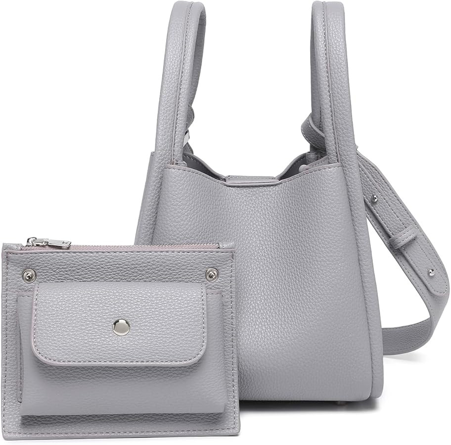 PU Leather Tote Bag Slouchy Handbag with Zipper Stylish for Women's | Amazon (US)