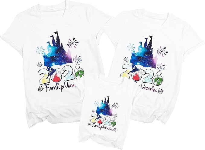 Family Matching Shirt 2026 Magical Family Vacation Matching Outfit Mom Dad Mini Graphic Tees Tops... | Amazon (US)