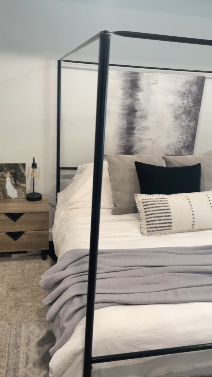 $200 King Canopy Bed🖤

I waited SO long to find a king size canopy bed that wouldn't break the bank, and this is it!!

I grabbed it off Amazon for a little less than $200 and it is PERFECT for our space!

I have it at the top of my page if you're looking for an affordable king bed!

#bedroom #bedroomideas #bedroominspiration #canopybed #modernbedroom #bed #kingbed #bedframe 

#LTKHome #LTKSaleAlert