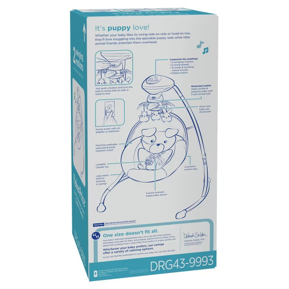 Fisher-Price Sweet Snugapuppy Dreams Cradle 'n Swing | Target