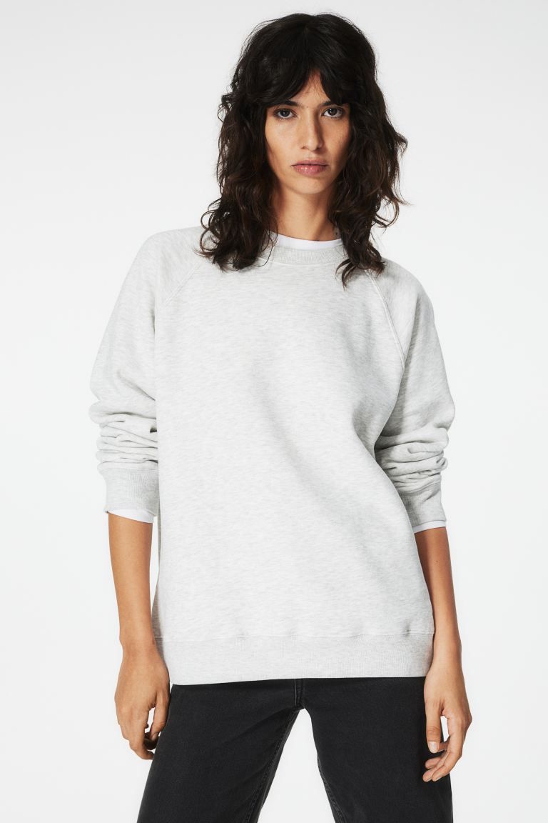 Sweatshirt - Light gray melange - Ladies | H&M US | H&M (US + CA)