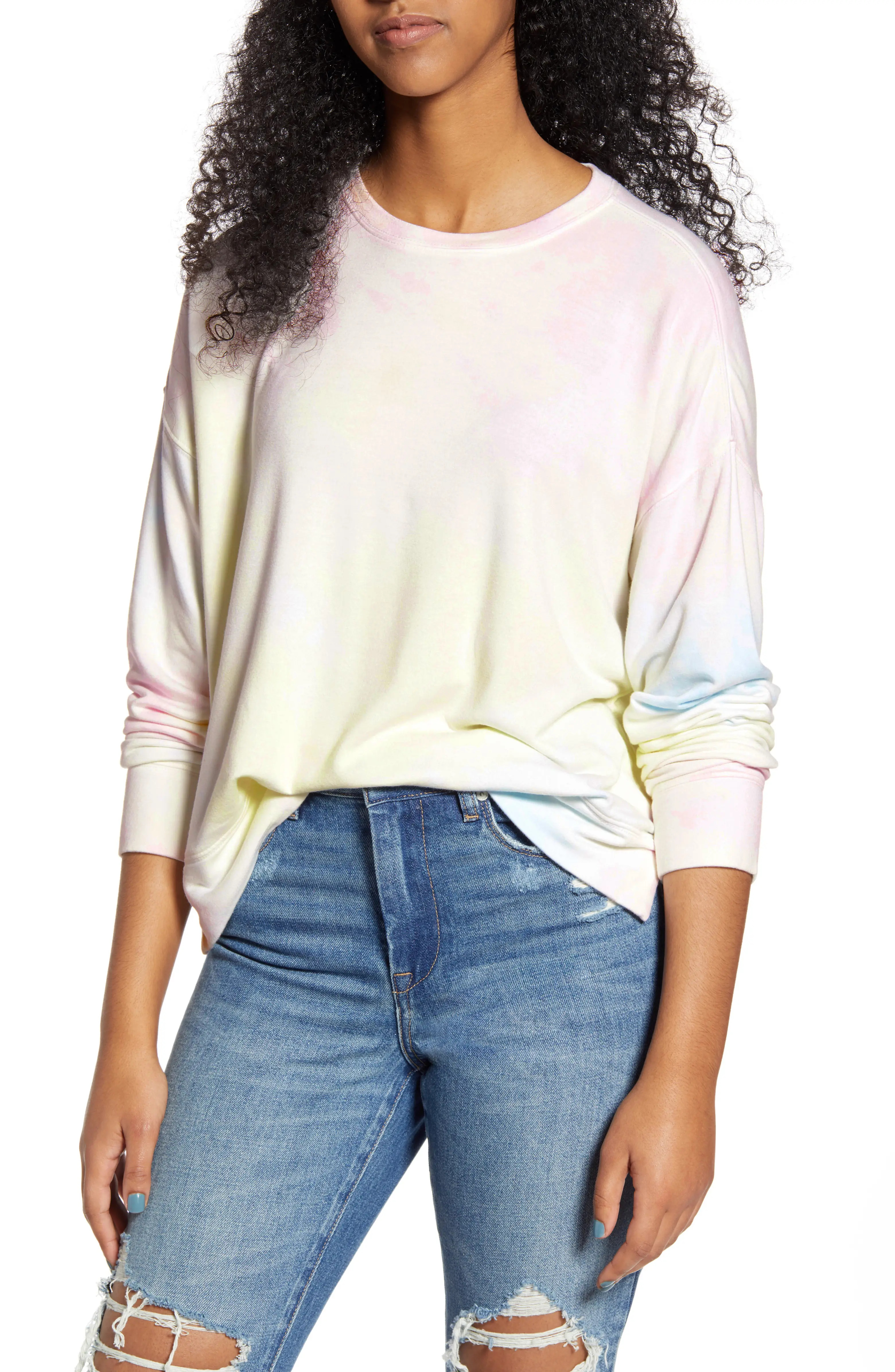 Tie Dye Crewneck Pullover | Nordstrom