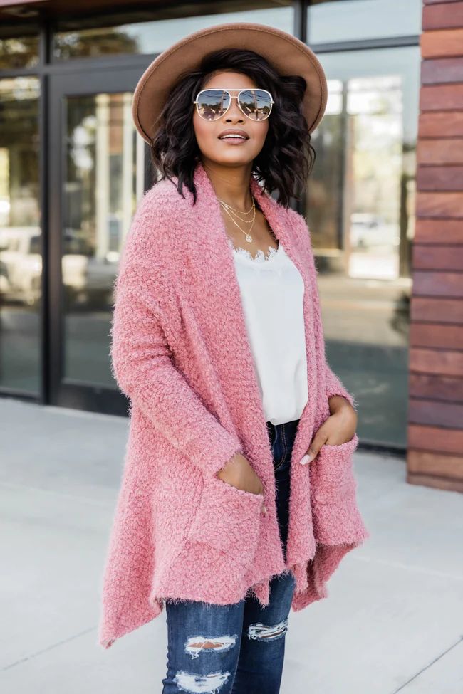 Heart Set On You Popcorn Mauve Cardigan | The Pink Lily Boutique