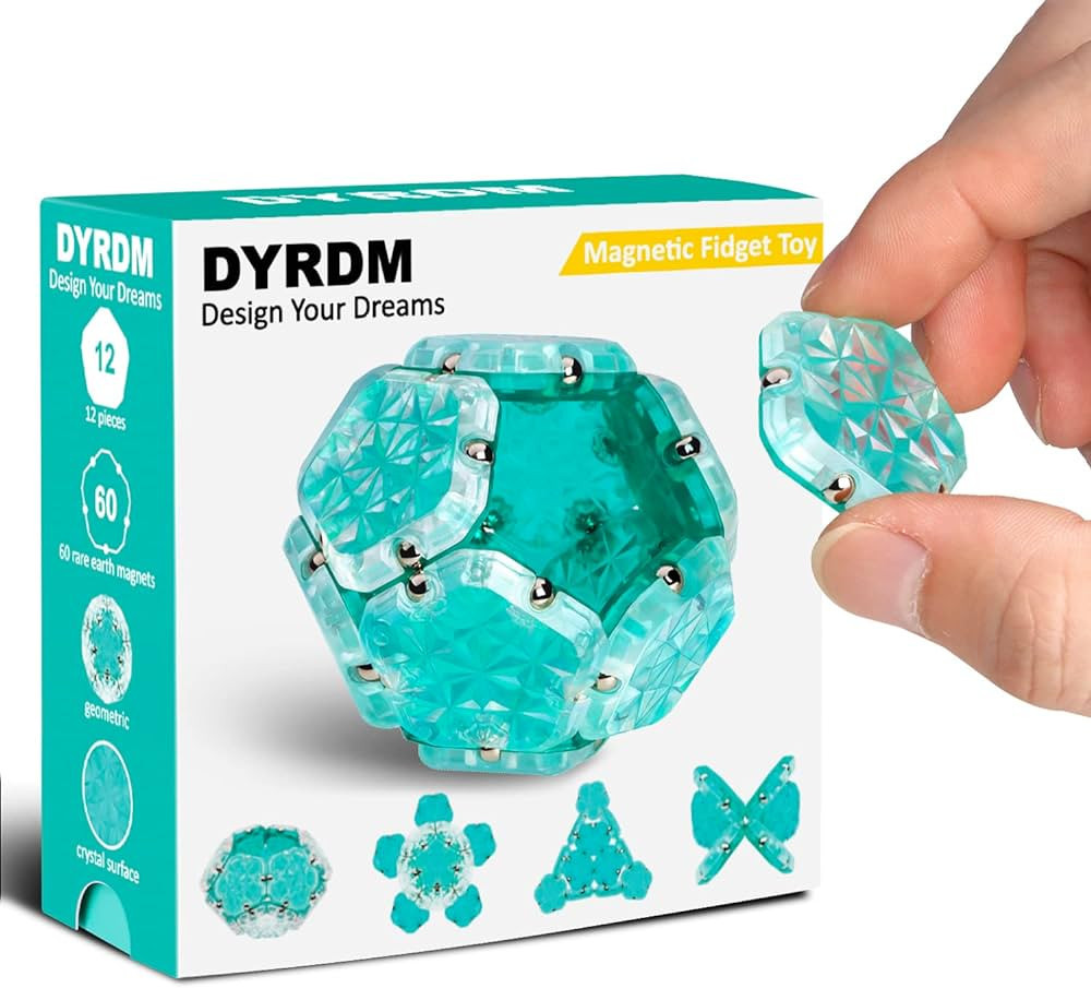 DYRDM Magnetic Fidget Sphere 12 Pcs Magnetic Pentagons Magnet Sphere Fidget Toys Magnetic Buildin... | Amazon (US)