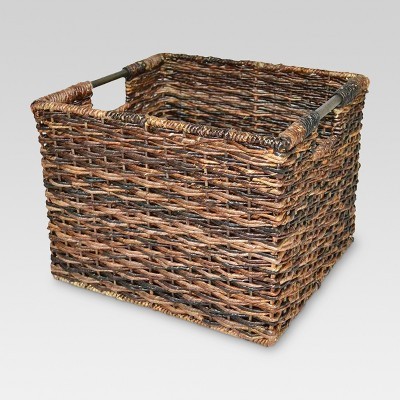 Woven Dark Global Large Milk Crate - Threshold™ | Target