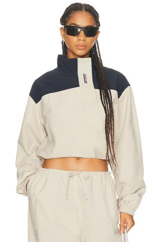 Jade Cropper Cropped Windbreaker in Beige | FWRD 