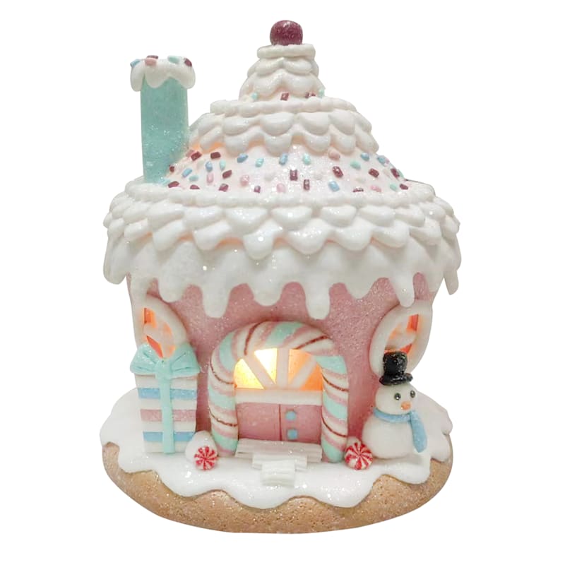 Mrs. Claus' Bakery LED Claydough Cupcake House, 6" | At Home
