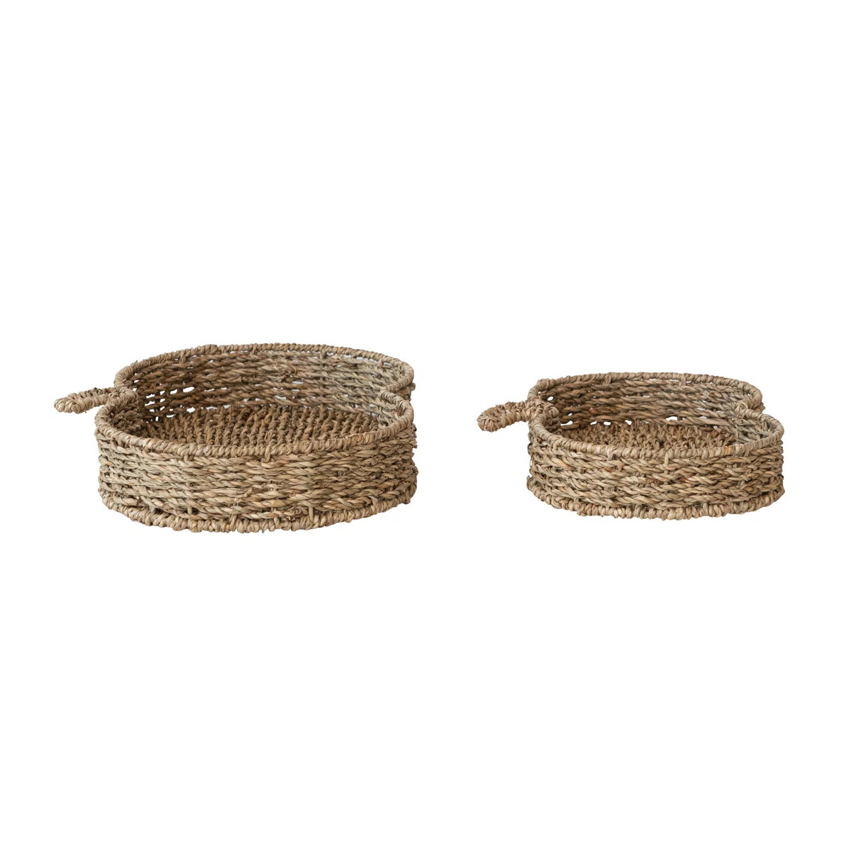 Hand-Woven Seagrass Pumpkin-Shaped Trays | Wayfair North America