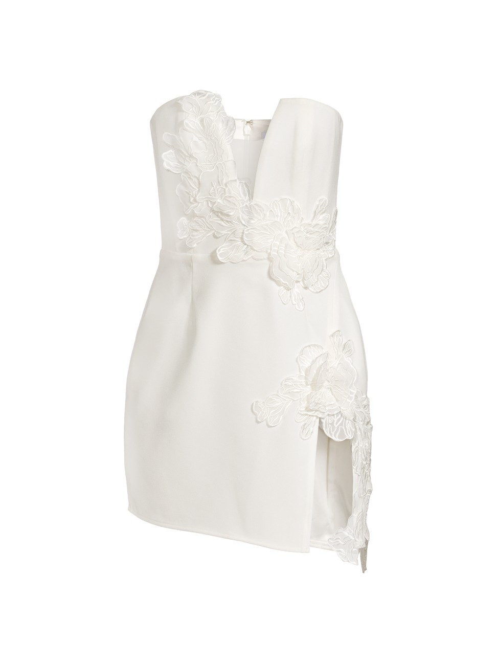Women's Fleur Strapless Minidress - White - Size 2 | Saks Fifth Avenue