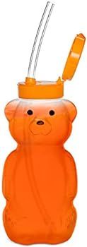 Amazon.com: Special Supplies Honey Bear Straw Cup For Baby, 3 Straws, Squeezable Therapy and Spec... | Amazon (US)
