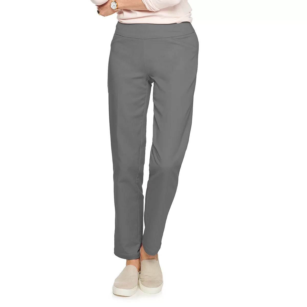 Women's Croft & Barrow® Effortless Stretch Pull-On Straight-Leg Pants | Kohl's