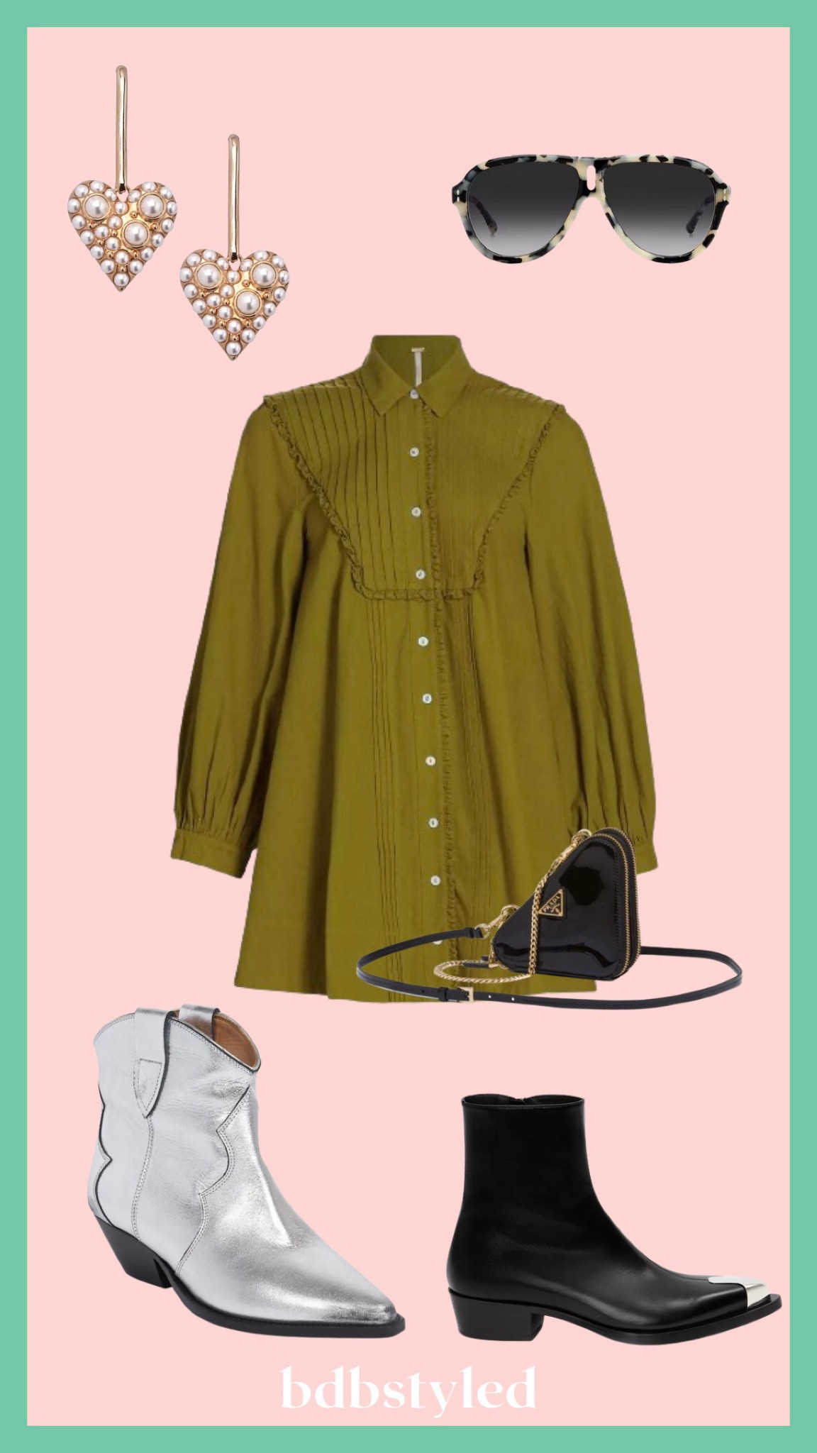 OUTFIT INSPO ✨ finally pulled the trigger on this darling Free People dress! Styled with Isabel Marant sunnies & silver boots, Carolina Herrera earrings, and a mini Prada purse 

#LTKshoecrush #LTKstyletip #LTKCyberWeek