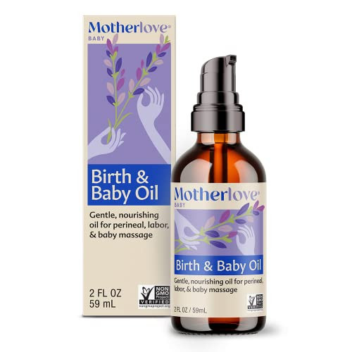 Motherlove Birth & Baby Oil (2 oz) Gentle Lavender-Infused Oil for Perineal, Labor & Baby Massage—Non-GMO, Organic Herbs | Amazon (US)