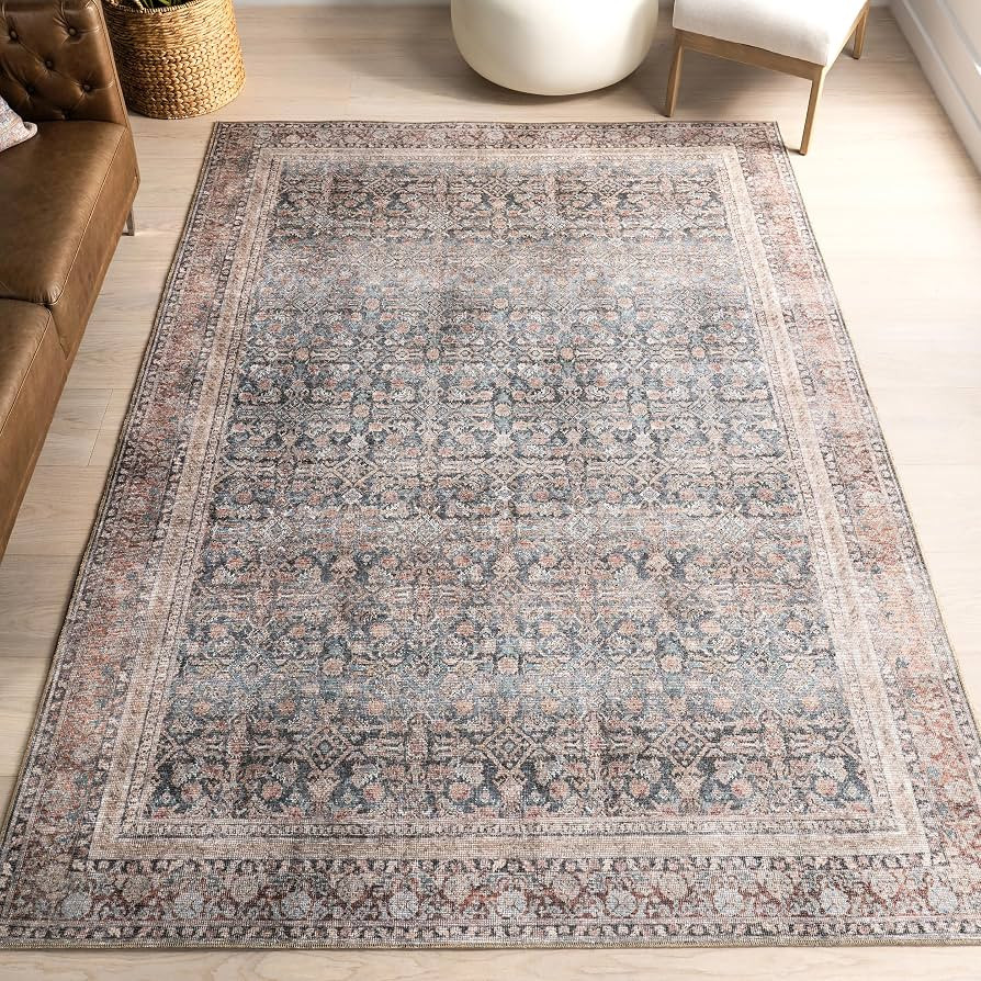 nuLOOM Hillstone Collection 2x8 Area Rug, Traditional Vintage Distressed Medallion, Thick and Sof... | Amazon (US)