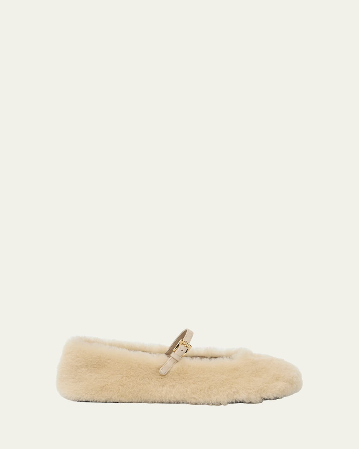 Shearling Mary Jane Ballerina Flats | Bergdorf Goodman