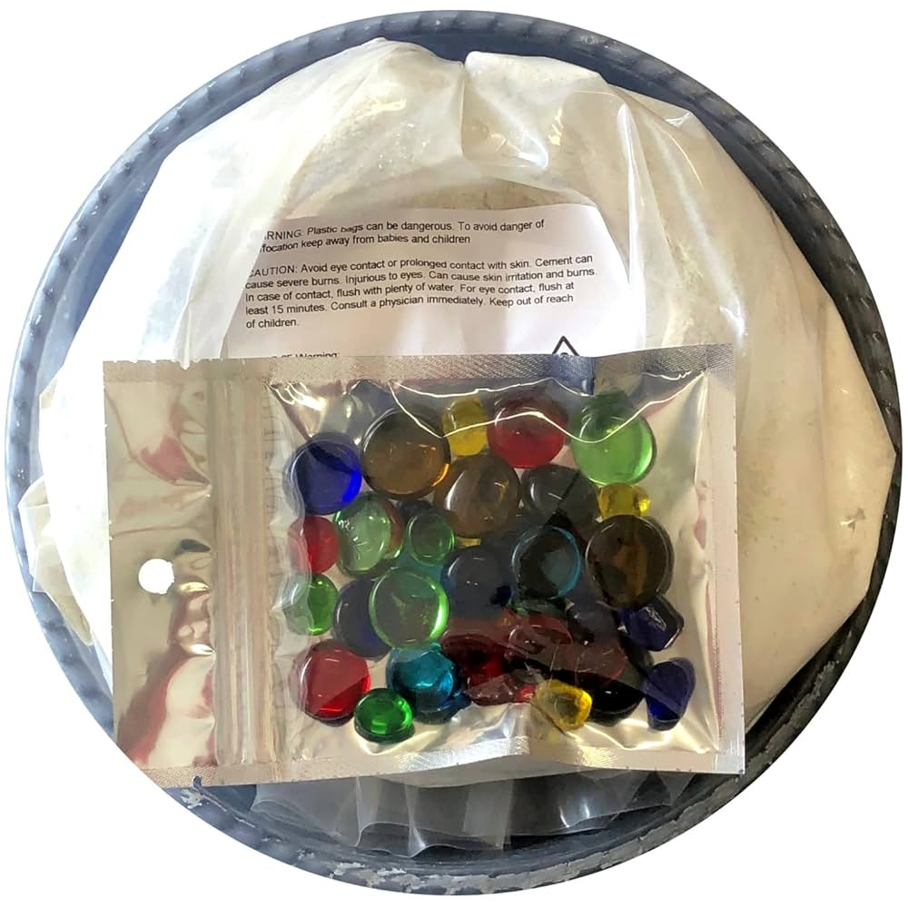 Stepping Stone Kit - Makes a Personalized 8-Inch Stepping Stone, 4 lbs. White Concrete Mixture, A... | Amazon (US)