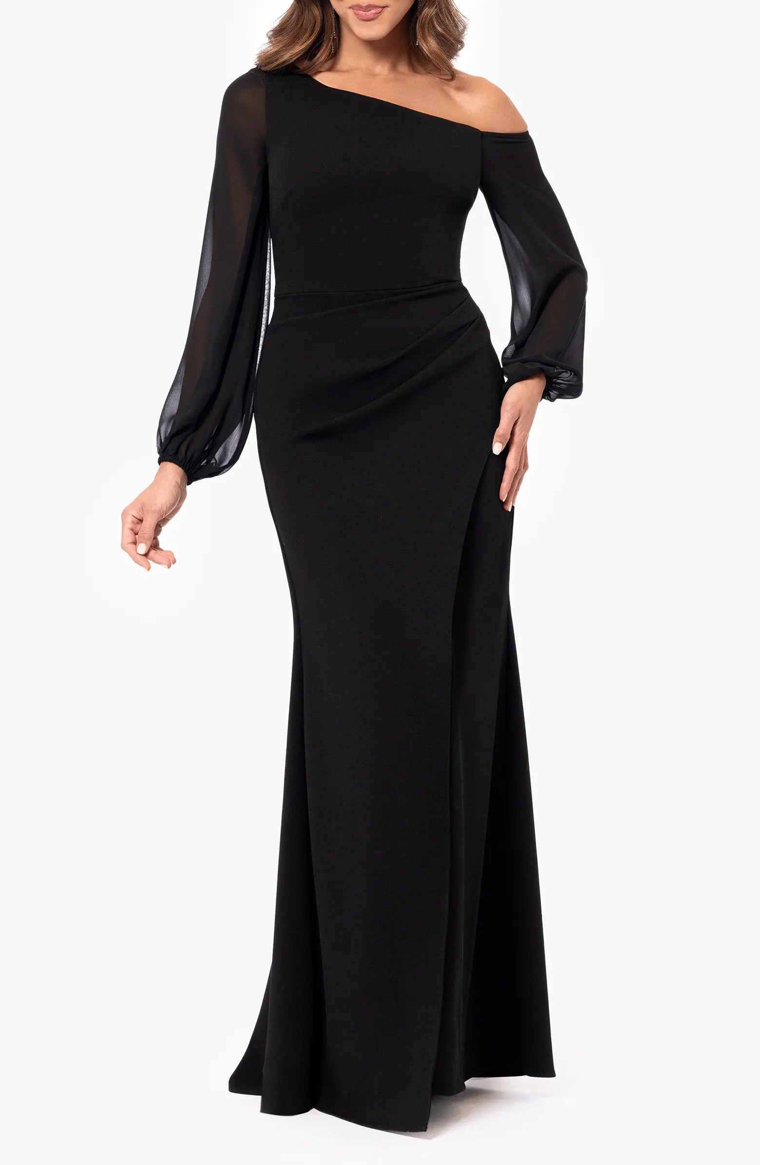 Off the Shoulder Long Sleeve Gown | Nordstrom