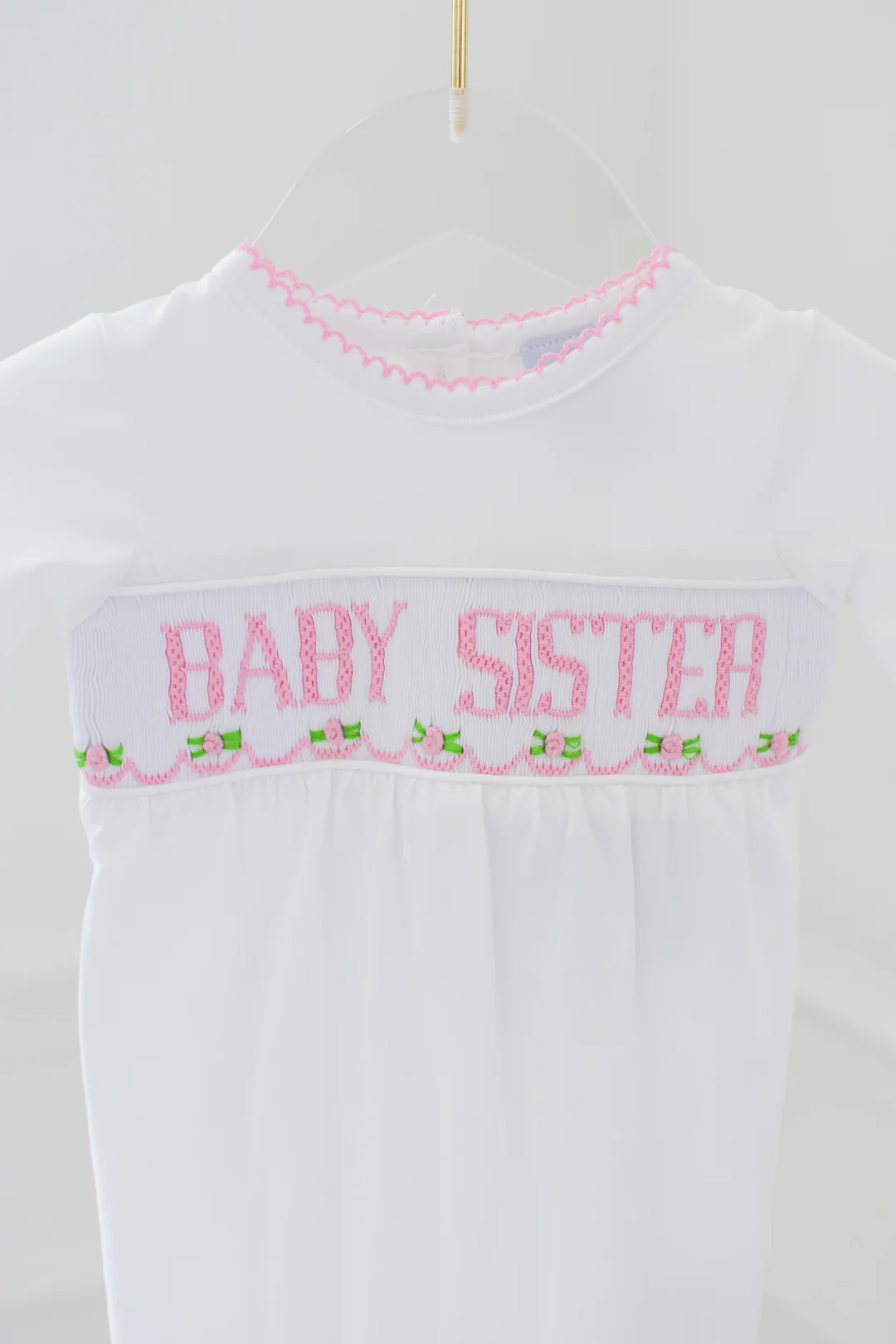 Baby Sister Smocked Gown and Hat Set | Lillie & Lilah