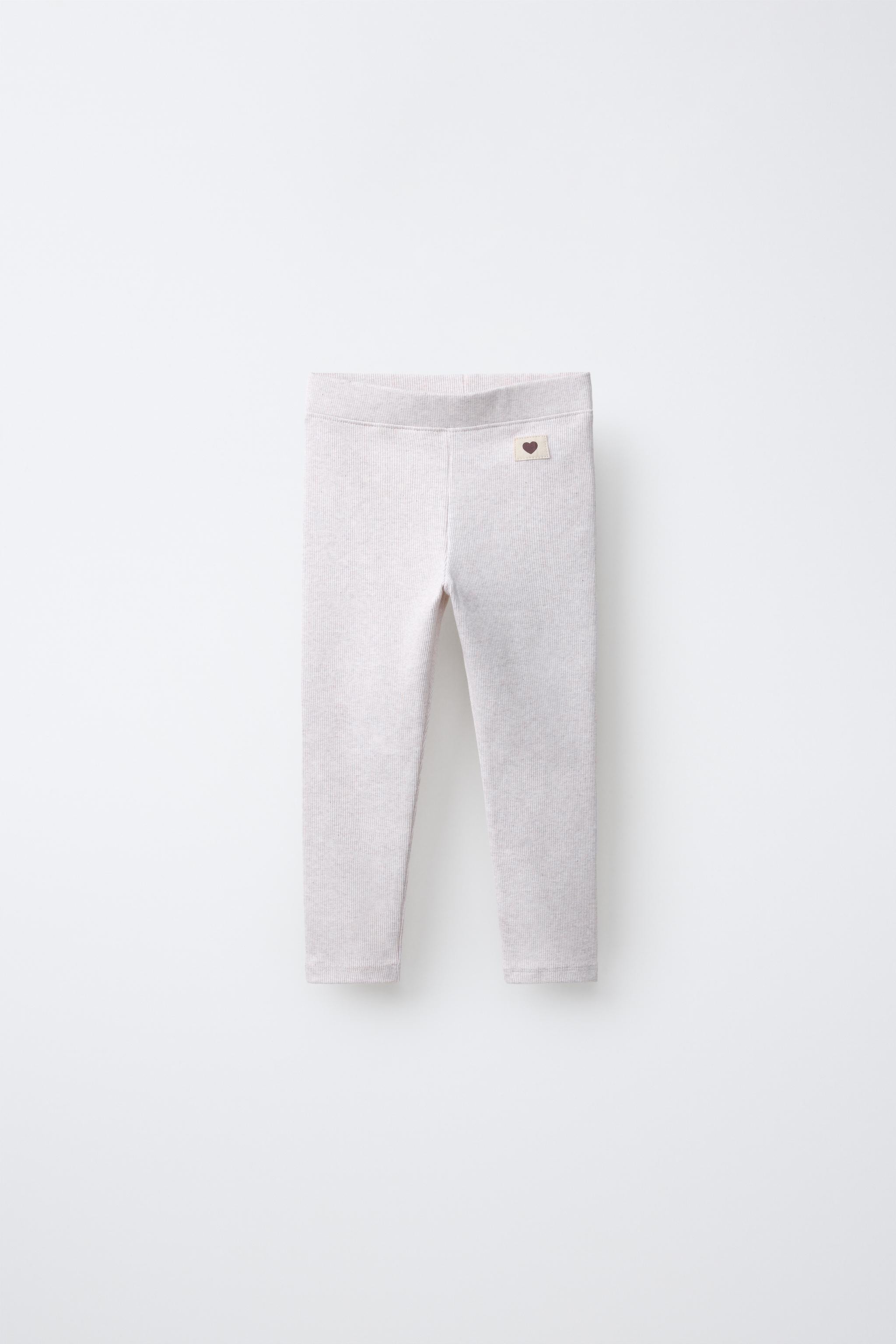 LABEL DETAIL RIBBED LEGGINGS | Zara US