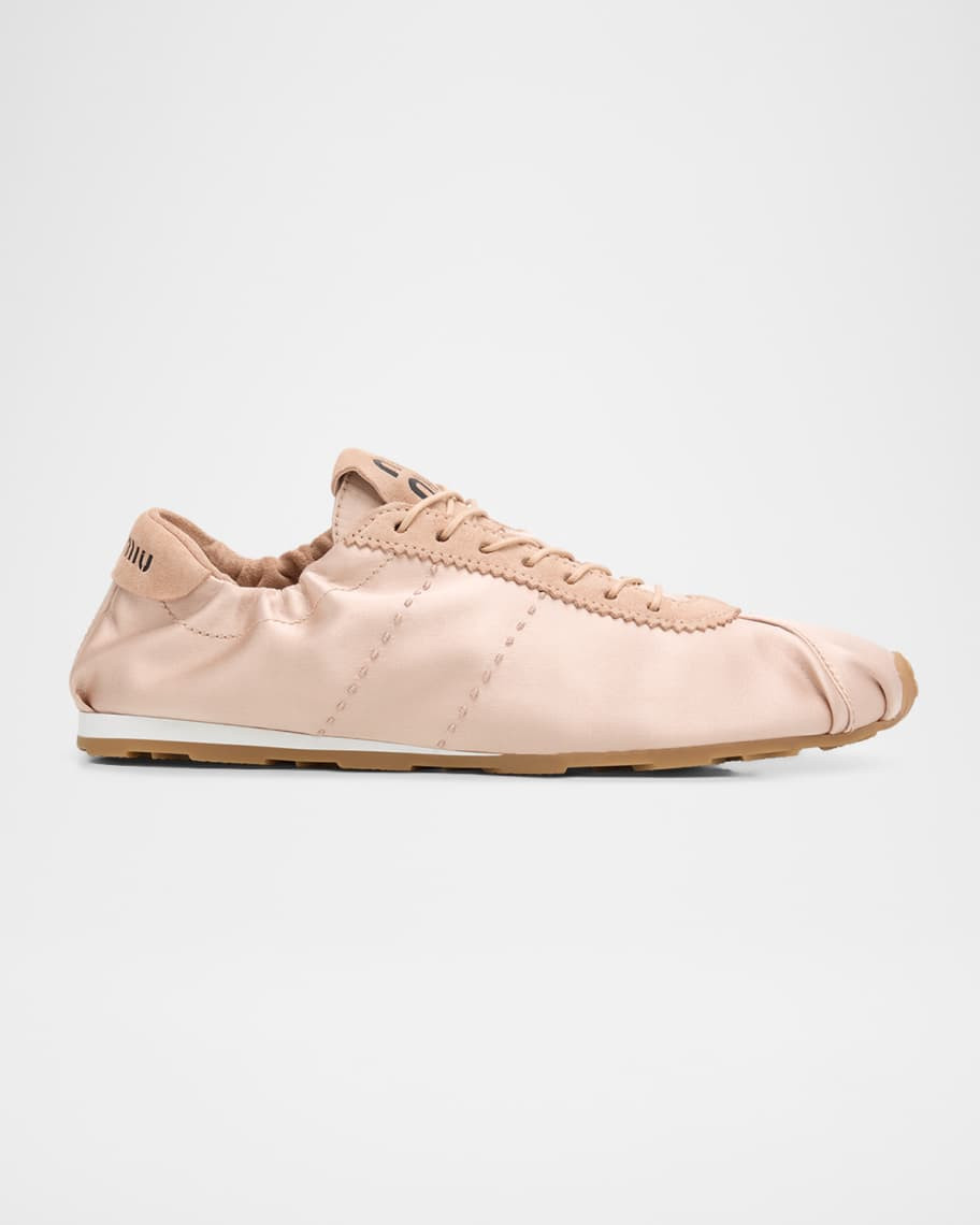 Miu Miu Satin Retro Runner Sneakers | Neiman Marcus
