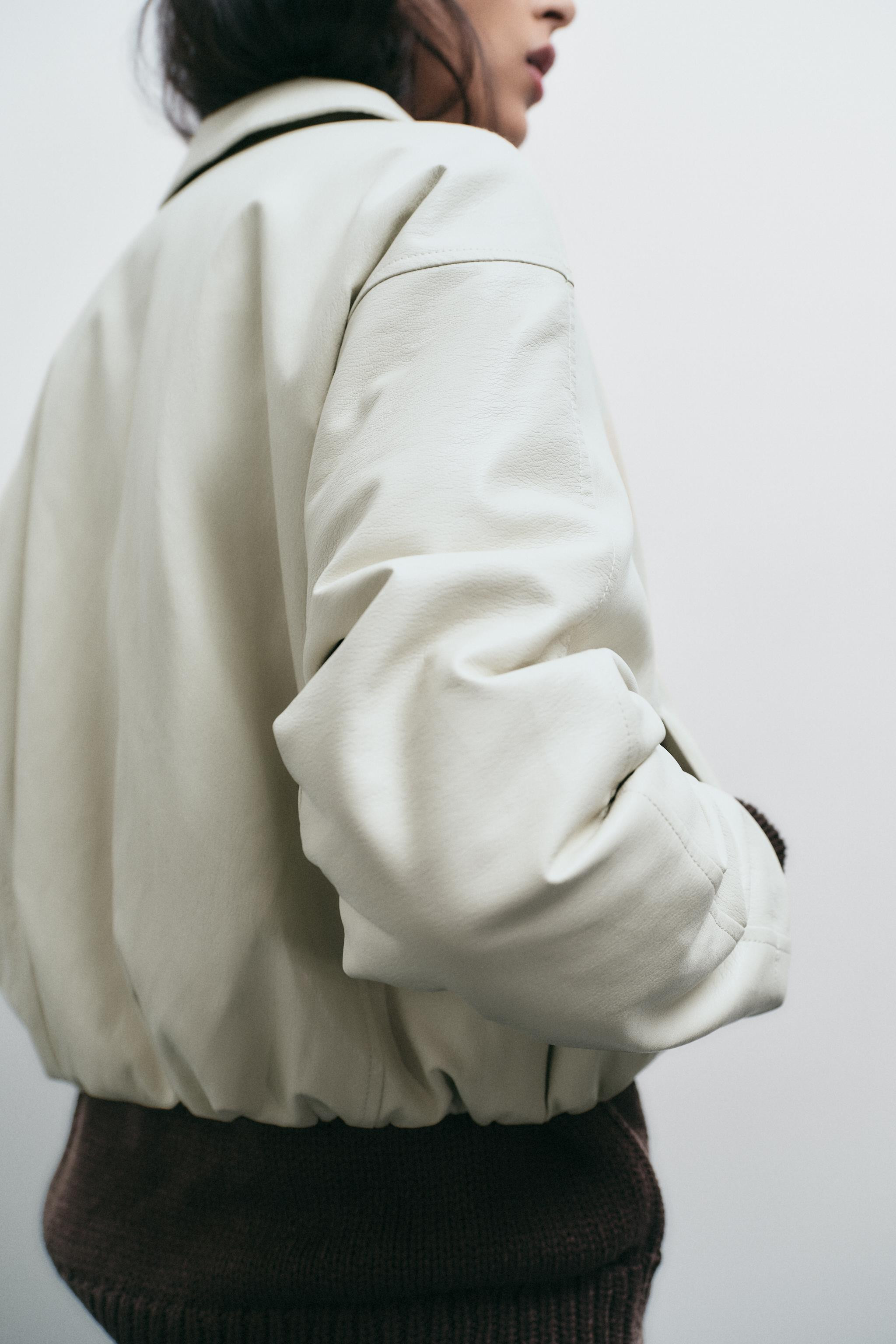 FAUX LEATHER BOMBER JACKET | Zara US