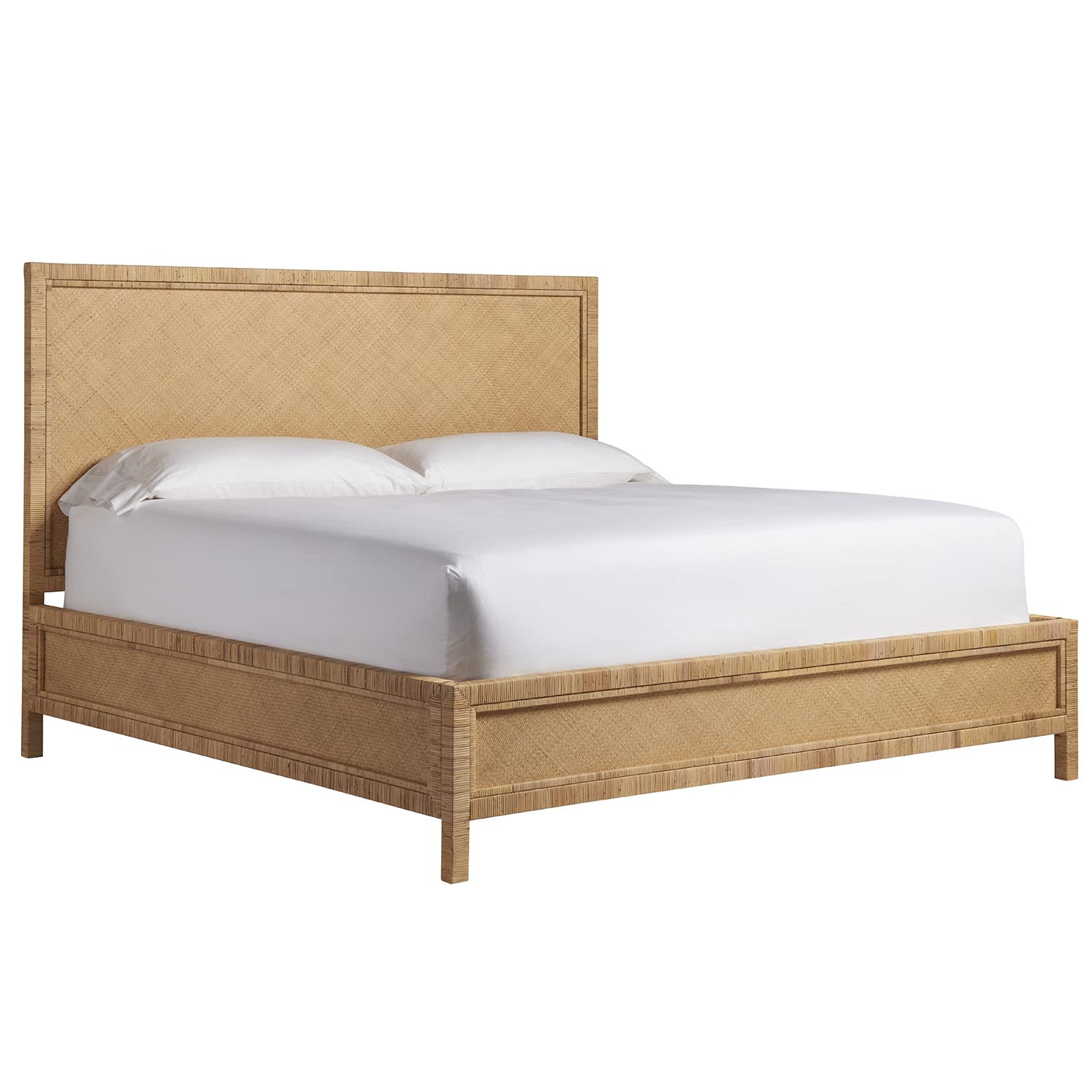 Coastal Living Escape Long Key Woven Rattan King Size Bed Frame with Headboard | Amazon (US)