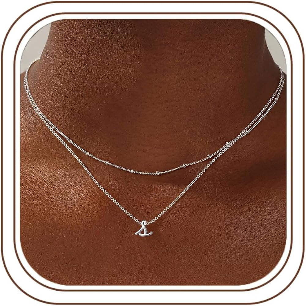 Yoosteel Mothers Day Gifts for Mom Women - Layered Initial Necklaces for Women Trendy 14K Gold-Pl... | Amazon (US)