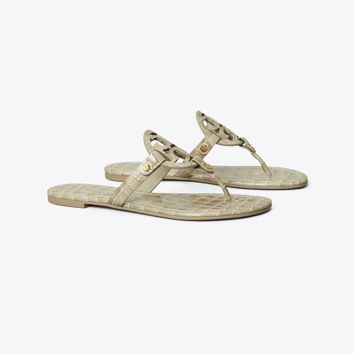 MILLER CROC EMBOSSED LEATHER SANDAL | Tory Burch (US)