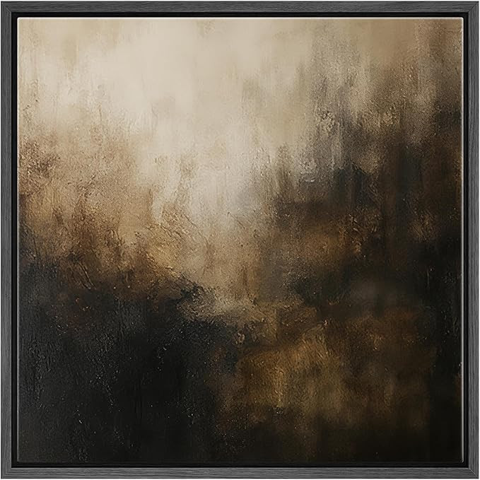 SIGNWIN Framed Canvas Print Wall Art Moody Earth Tone Abstract Gradient Illustrations Modern Art ... | Amazon (US)