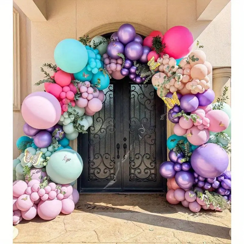 Purple   Balloons Lavender Teal Balloon Garland Metallic - Temu | Temu Affiliate Program