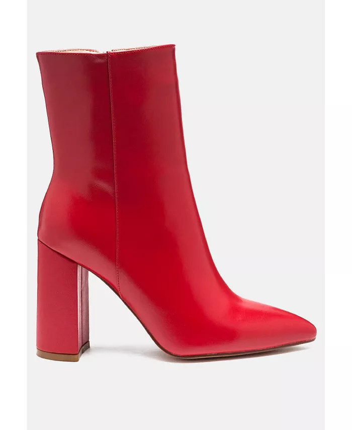 MARGEN Womens Ankle High Pointed Toe Block Heeled Boot | Macy's