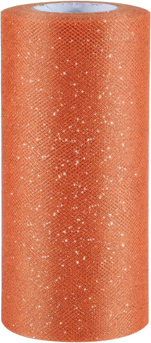 Glitter Tulle Roll Sparkling Tulle Ribbon Fabric Spool for Wedding Decoration Gift Wrapping, 6 In... | Amazon (US)
