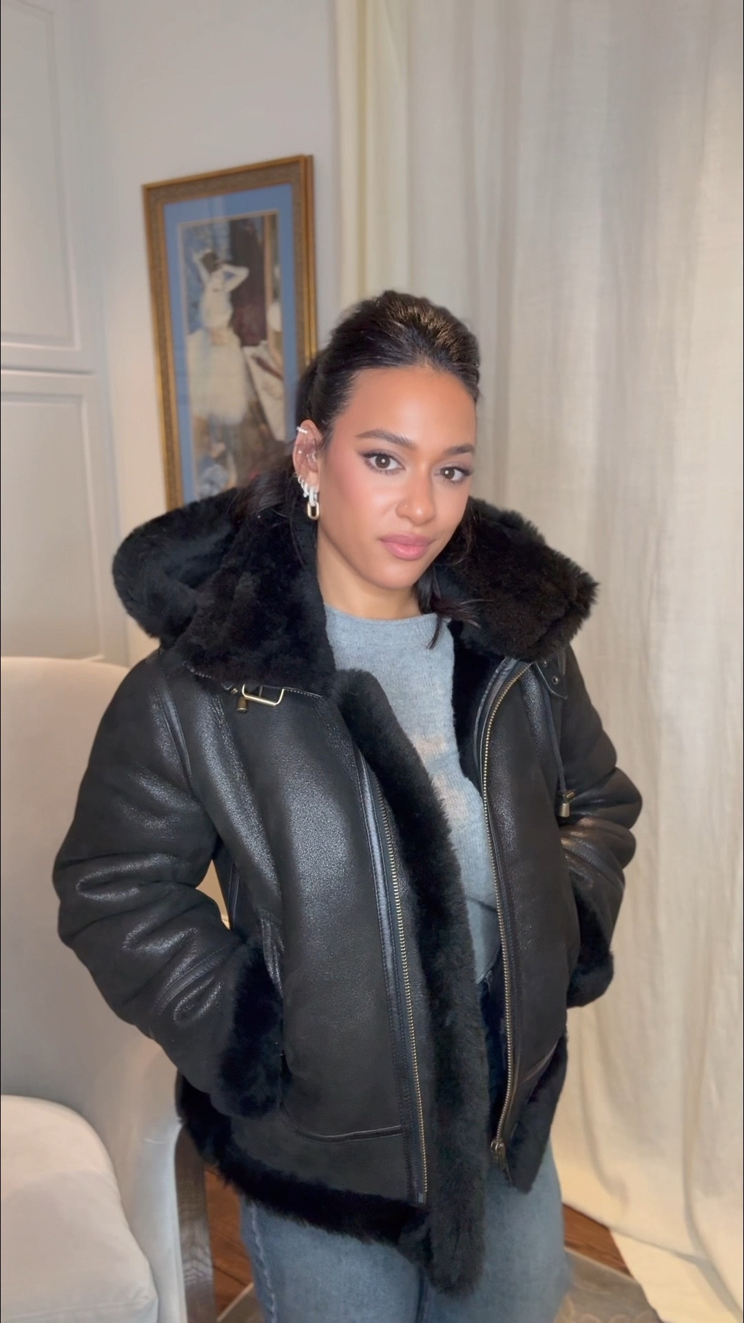 Loving my new @Quince shearling coat! SO warm, removable hood and perfect for most occasions! 

#LTKSeasonal #LTKvlog #LTKootd