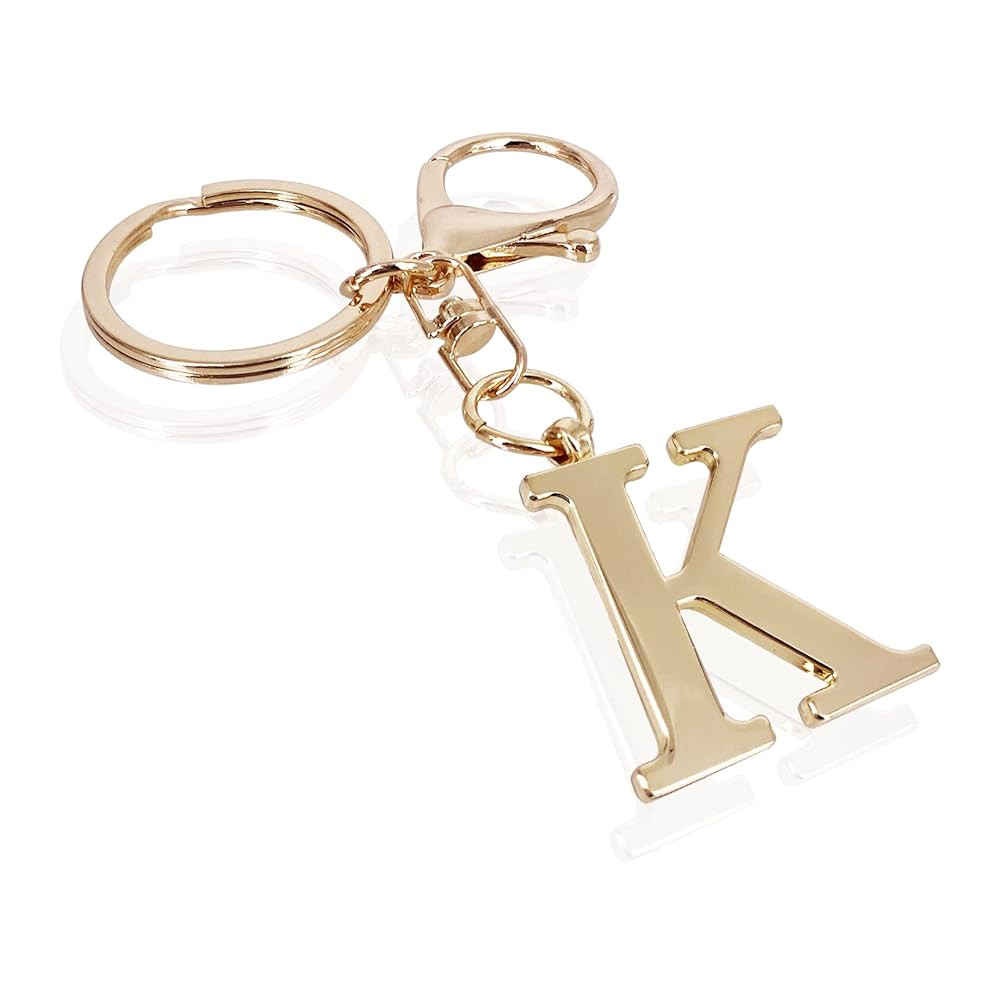 LAXPICOL Gold Letter A-Z Keychain for Women Bag Charms Purse Charms For Handbags Metal Alphabet I... | Amazon (US)