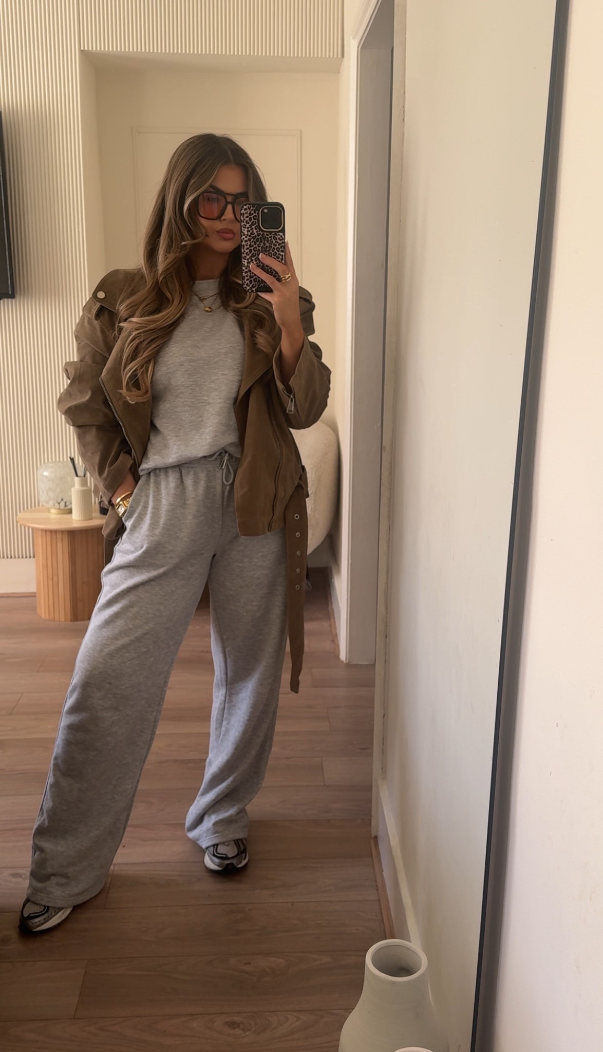 Outfit of the day 
Faux suede jacket, suede jacket, boohoo ,grey tracksuit , ootd, outfit inspo , spring inspo 

#LTKuk #LTKsummer #LTKspring
