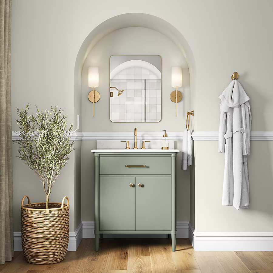 allen + roth Rian Sea Green Vanity Bathroom Collection | Lowe's