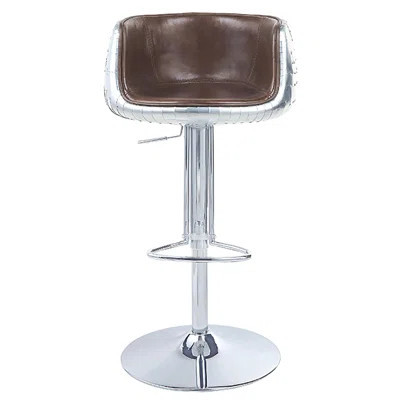 Brown Swivel Stool With Adjustable Seat - Vintage Style For Modern Dining Rooms Base And Elegant | Wayfair North America