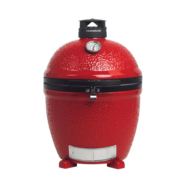 Kamado Joe Classic Joe II Stand Alone 18-in W Blaze Red Kamado Charcoal Grill | Lowe's