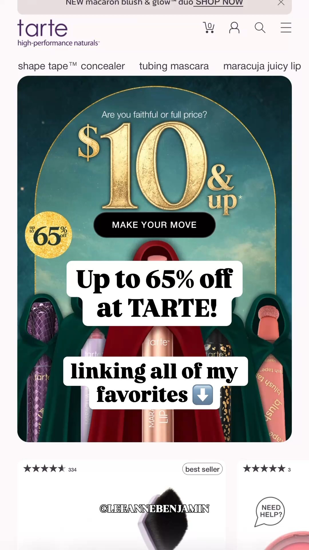 Up to 65% off at Tarte! Linking up my favorites on sale below! 

#LTKSaleAlert #LTKOver40 #LTKBeauty
