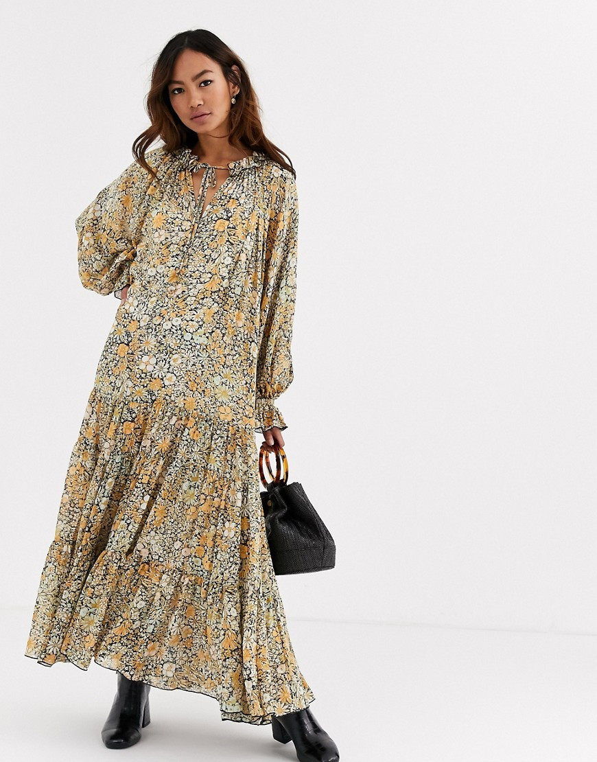 Free People Feeling Groovy floral print midaxi dress-Red | ASOS (Global)