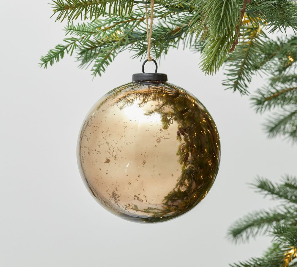 Classic Copper Mercury Glass Globe Ornaments | Pottery Barn (US)