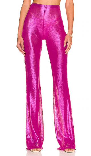 Lame Wide Leg Pant in Fuschia | Revolve Clothing (Global)